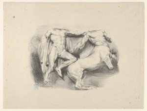 Theseus dobyvatel kentaura Eurytus, 1825., 1825. od Eugène Delacroix