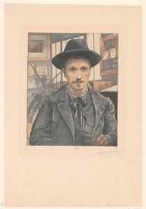 Autoportrét Eugèna Delâtra od Eugène Delâtre (signed by artist)