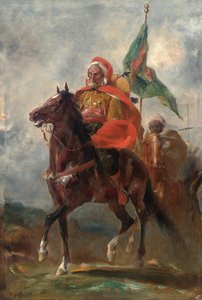 Orientalistický náčelník na koni, 1863 od Eugène Fromentin