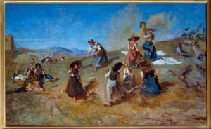 Sklizeň Obraz Eugena Fromentina (1820-1876) 1875 Ne. 0,78x1,2 m Rouen, Musee des Beaux Arts od Eugène Fromentin