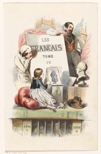 Umělecky vypadající osoby Titulní strana pro: Les Français peints par eux-mêmes, 1841 od Eugène Guillaumot