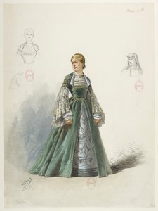 Btv1b84558104 80 - Saint-Saëns - Jindřich VIII - Modely kostýmů - Lacoste - 76. Anna Boleynová od Eugene Lacoste