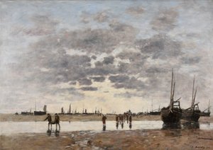 Berck: návrat lodí od Eugene Louis Boudin