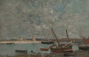 Německy: Camaret. Přístav Camaret: Přístav od Eugene Louis Boudin