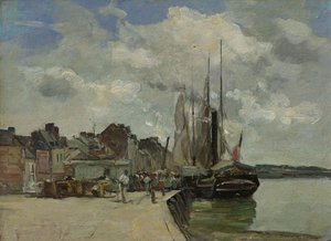 Německy: Honfleur. Přístav Honfleur: The Port od Eugene Louis Boudin