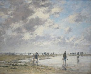 Odliv, Berck od Eugene Louis Boudin