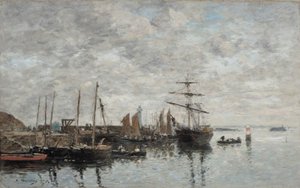 Portrieux, přístav od Eugene Louis Boudin