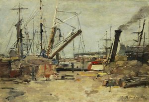 Vlečné lodě od Eugene Louis Boudin