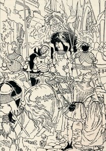 Jeanne DArc v Orleans, c1895 od Eugene Grasset