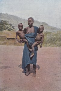 Dahomean Nesoucí Její Dvě Dvojčata od European Photographer
