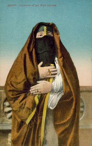 Egypt, Kostým arabské ženy (kolorovaná fotografie) od European Photographer