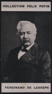 Ferdinand-Marie de Lesseps (1805-1894) (černobílá fotografie) od European Photographer