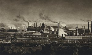 Německo, ocelárna Krupp (č/b foto) od European Photographer