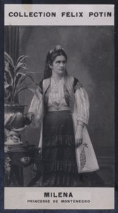 Milena, princezna z Černé Hory (1847) (černobílá fotografie) od European Photographer