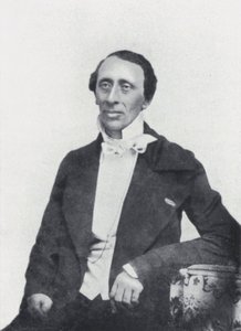 Básník Hans Christian Andersen (černobílá fotografie) od European Photographer