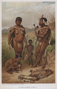 Bosjesman Family (chromolitho) od European School