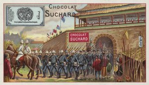 Spojenecké jednotky pochodující z Tianjinu, Čína, Boxerské povstání, 1900 od European School