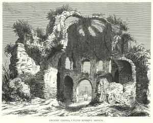 Antické kasino, zvané Minerva Medica (rytina) od European School