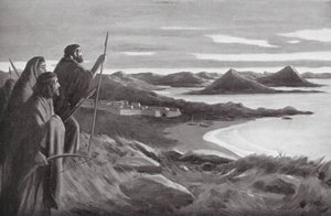 Árijští útočníci v Řecku (litografie) od European School