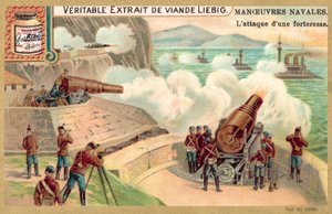 Útok na pobřežní pevnost (chromolitho) od European School
