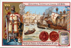 Baldwin I. při vyplenění Konstantinopole od European School