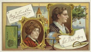 Benjamin Franklin a Isaac Newton od European School
