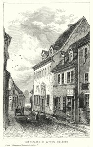 Místo narození Luthera, Eisleben (rytina) od European School