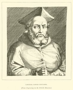 Kardinál Gaspar Contarini (rytina) od European School