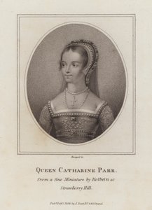 Catherine Parr, šestá manželka krále Jindřicha VIII (rytina) od European School