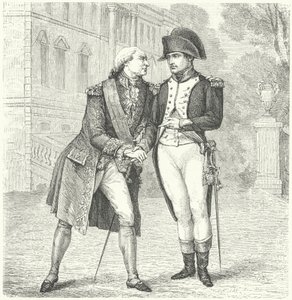 Karel IV Španělský s Napoleonem (rytina) od European School