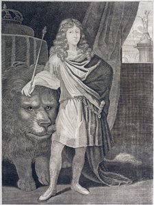 Karel XI., král Švédska (rytina) od European School