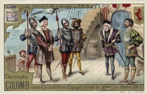Kryštof Kolumbus vzat zpět do Španělska jako vězeň, říjen 1500 od European School