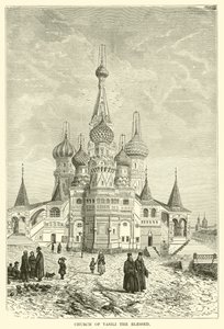 Kostel Vasilije blahoslaveného (rytina) od European School