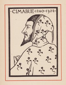 Cimabue, italský středověký umělec (litografie) od European School
