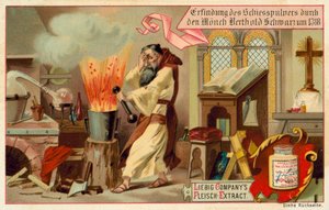 Objev střelného prachu mnichem Bertholdem Schwarzem od European School