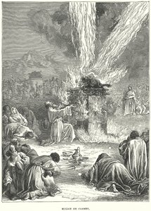 Eliáš na Karmelu (rytina) od European School