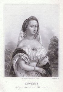 Císařovna Eugenie, choť Napoleona I. Francie (rytina) od European School