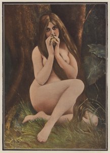Eva, v rajské zahradě (barva litho) od European School