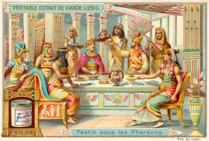 Svátek za faraonů starověkého Egypta (chromolitho) od European School