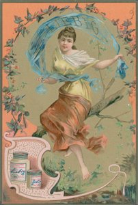 Folk Girl in Orange od European School
