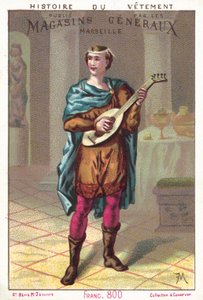 Frank, c 800 AD (barevné lito) od European School