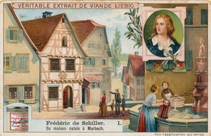 Friedrich Schiller, Liebigova karta, počátek 20. století (chromo) od European School