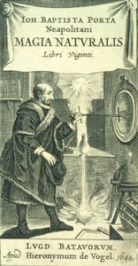 Frontispis k Magiae Naturalis Libri Viginti od Giovanniho Battisty della Porta, 1644 od European School