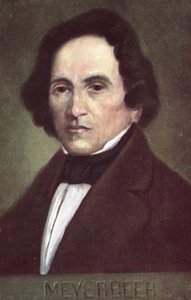 Giacomo Meyerbeer, německý skladatel (barevná litografie) od European School