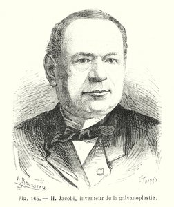 H Jacobi, vynálezce galvanického pokovování (rytí) od European School