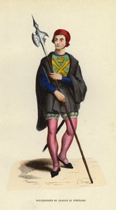 Halapartna Charlese Le Temeraire (barevná rytina) od European School