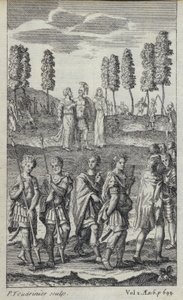 Ilustrace k překladu Johna Drydena Virgilovy Eneidy (rytina) od European School