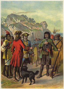 Ilustrace k filmu Robinson Crusoe (barevná litografie) od European School