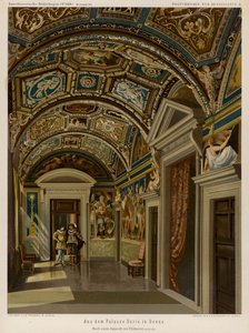 Interiér Palazzo Doria, Janov, Itálie (barevné lito) od European School