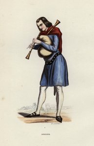 Jongleur (barevná rytina) od European School